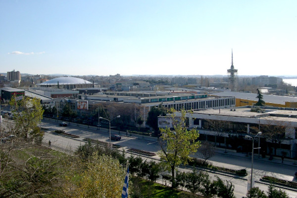 Πανοραμική άποψη των εγκαταστάσεων της Διεθνούς Έκθεσης Θεσσαλονίκης (ΔΕΘ-HELEXPO)